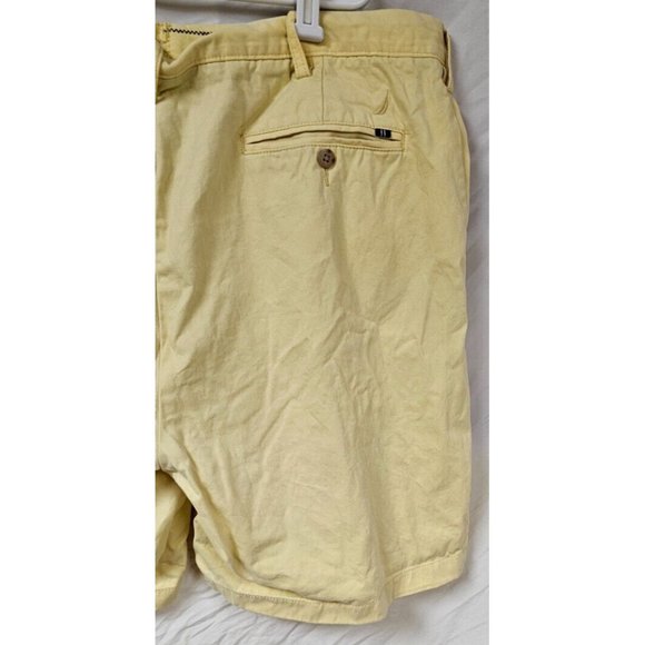 Nautica Mens 40 Yellow The Deck Classic Fit Flat Front Chino Khaki Shorts - Picture 8 of 13